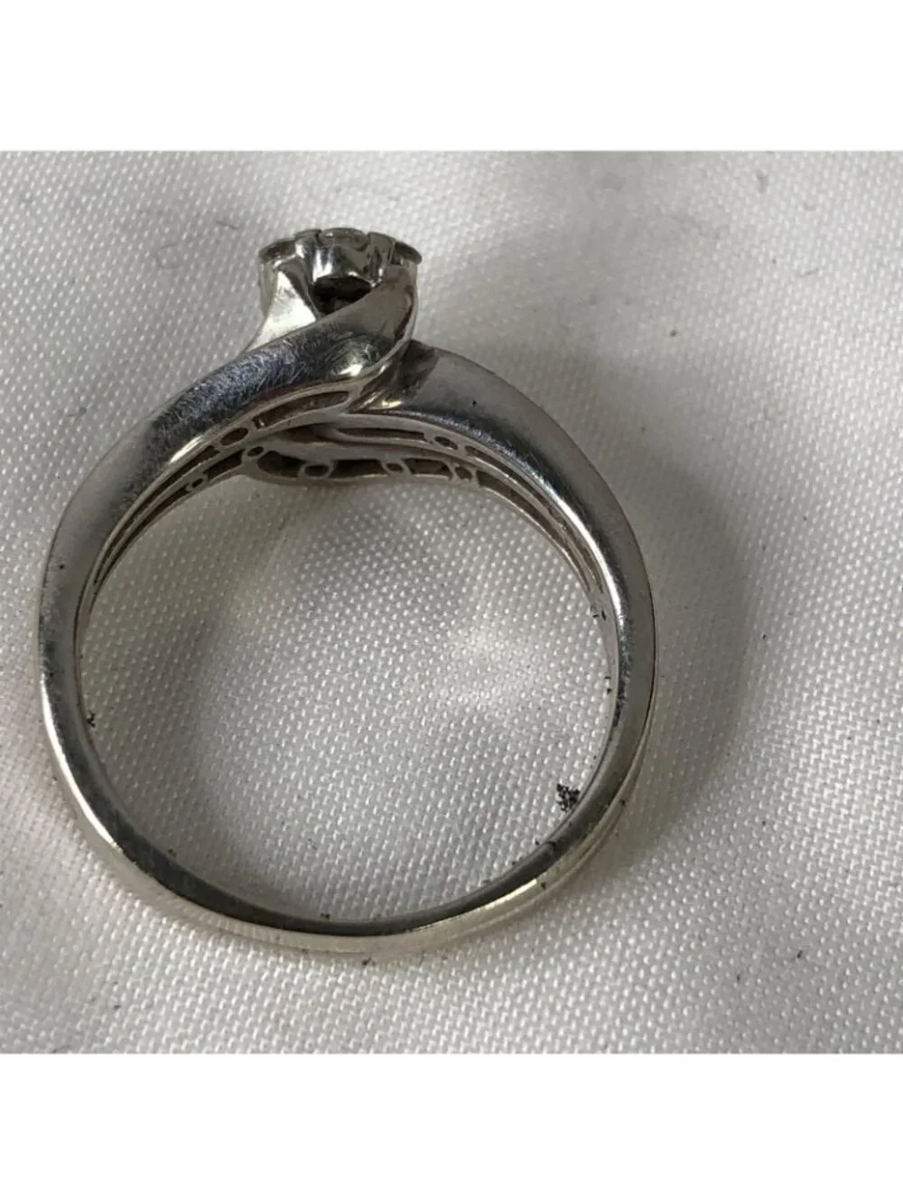 Kay Jewelers Wedding Ring Set 14KWG White Gold Diamond Engagement Romantic